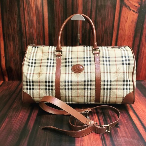 Burberry Vintage Nova Check Haymarket Duffel - Picture 1 of 7